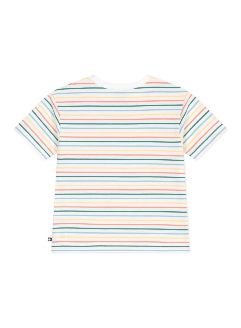 Petit Bateau Children's short-sleeved stripy cotton T-shirt